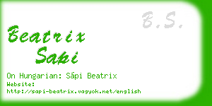 beatrix sapi business card